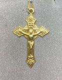 9ct & 18ct Gold Ornate Crucifix