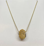 9ct Two Tone Filigree Ball Necklace
