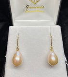 9ct Pearl Drop Earrings - Pink & White Available