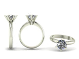 6 Claw Solitaire Brilliant Cut Diamond Ring