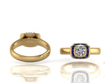 Brilliant Cut Diamond & Sapphire Ring