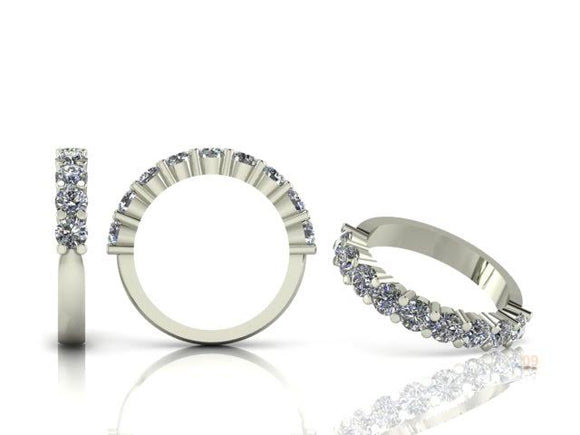 Claw Set Brilliant Cut Diamond Half Band