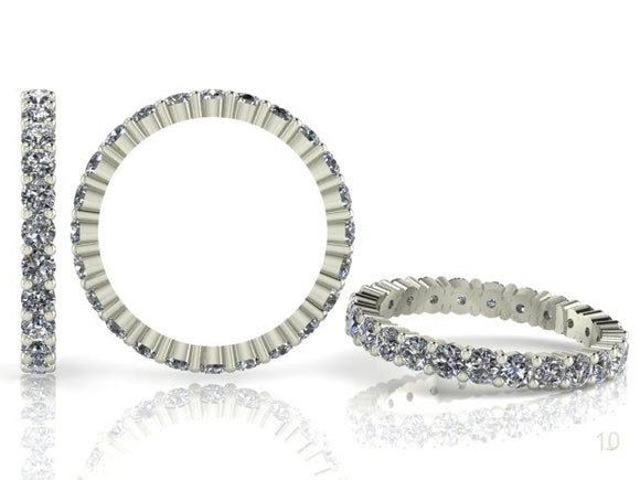 Claw Set Brilliant Cut Diamond Full Band