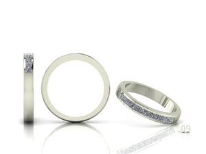 Channel Set Princess Cut Diamond Band