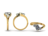 3 Stone Marquise Cut Diamond Ring