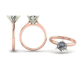 6 Claw Solitaire Brilliant Cut Diamond Ring