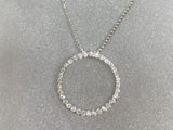 9ct & 18ct White Gold Diamond Circle Slider Pendant