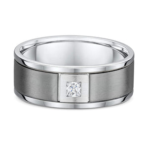 Dora Made to Order: Men's Polish & Brushed Diamond Ring