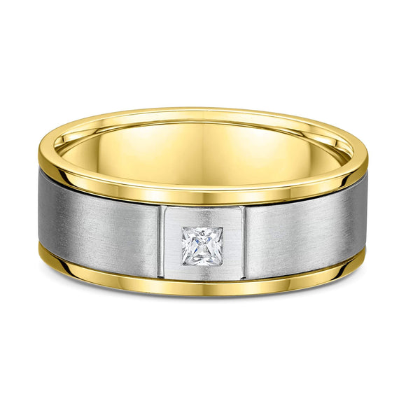 Dora Made to Order: Men's Polish & Brushed Diamond Ring