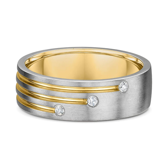 Dora Made to Order: Men's Polish & Brushed Diamond Ring