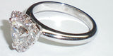 Trilliant Cut Diamond Halo Ring