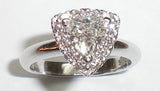 Trilliant Cut Diamond Halo Ring