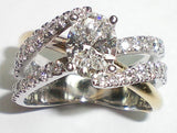 4 Claw Oval Cut Diamond Ring with Diamond Shoulders