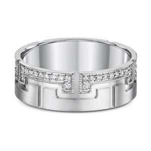 Dora Made to Order: Men's Brushed Diamond Ring