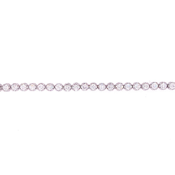 18ct White Gold Diamond Tennis Bracelet