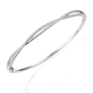 9ct White Gold Diamond Dress Bracelet