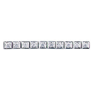 18ct White Gold Square Link Tennis Bracelet