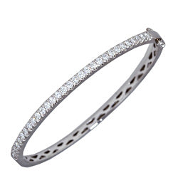 18ct White Gold Diamond Dress Oval Bracelet