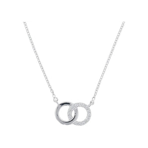 9ct Gold Diamond Circle Necklace