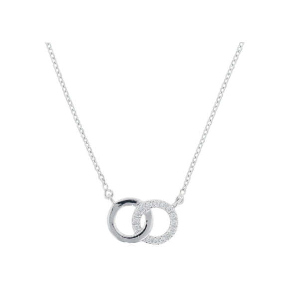 9ct Gold Diamond Circle Necklace