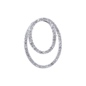 18ct White Gold Diamond Circle Pendant