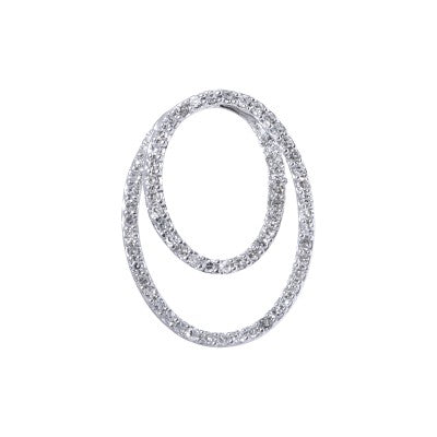 18ct White Gold Diamond Circle Pendant