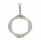 9ct & 18ct Yellow or White Gold Interlocking Circle Diamond Pendant