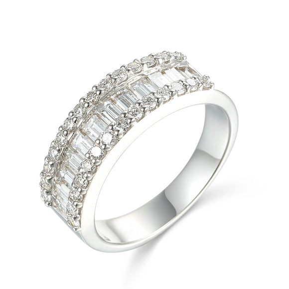18ct White Gold Baguette Diamond Ring