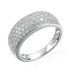 18ct White Gold Diamond Pavé Ring