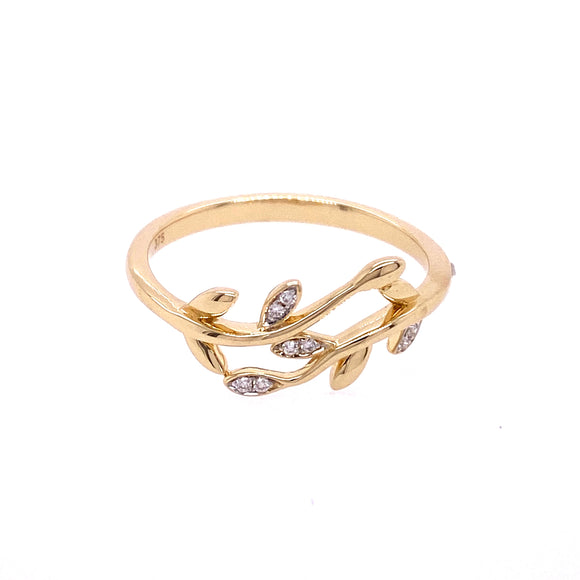 9ct Gold Wrap Around Vine Diamond Dress Ring