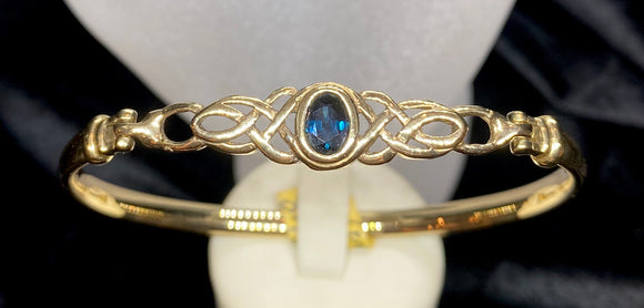 9ct Antique Yelllow Gold Sapphire Bracelet