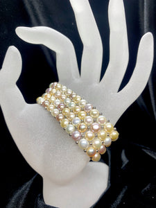 Pink Mix Tone Fresh Water Pearl Bracelet