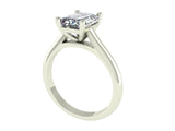 4 Claw Emerald Cut Solitaire Diamond Ring