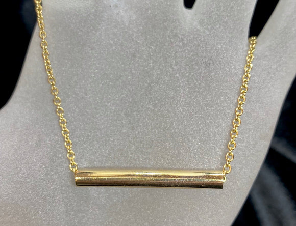 9ct Yellow Gold Round Bar Necklace