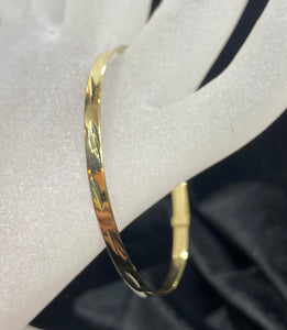 9ct Yellow Gold Children's Expanding Diamond Cut Bangle