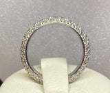 3 Row Brilliant Cut Diamond Pavé Ring