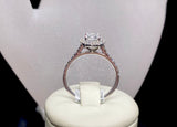 18ct White Gold Oval Cut Diamond Halo Ring