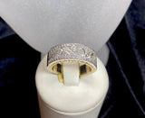 9ct Two Tone Cut Out Detail Diamond Ring