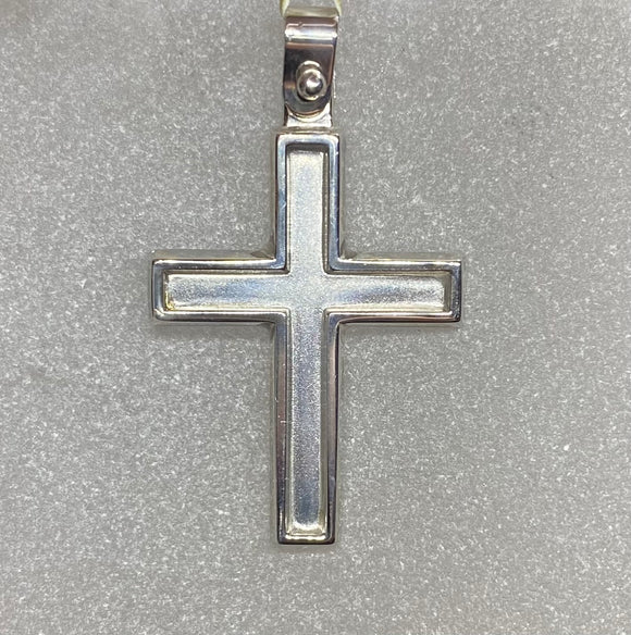 18ct White Gold Cross