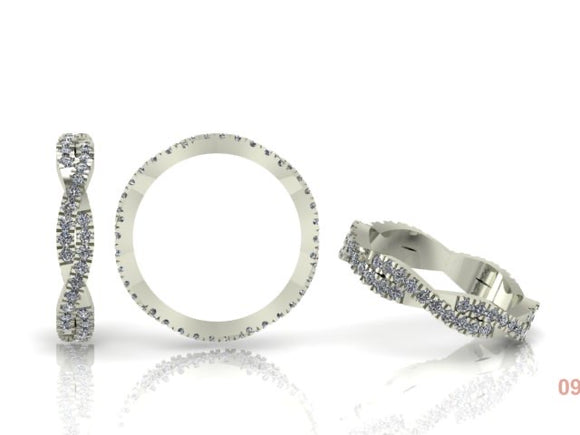 Claw Set Brilliant Cut Diamond Band