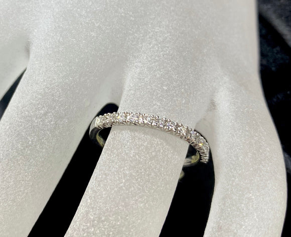 18ct White Gold Diamond Band