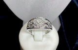 9ct White Gold Ornate Diamond Ring