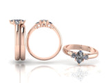 Antique Style Marquise & Brilliant Cut Diamond Ring