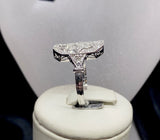 9ct White Gold Ornate Diamond Ring