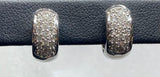 18ct White Gold Pavé Diamond Huggie Earrings