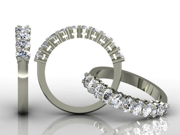 Claw Set Oval Cut Diamond Band