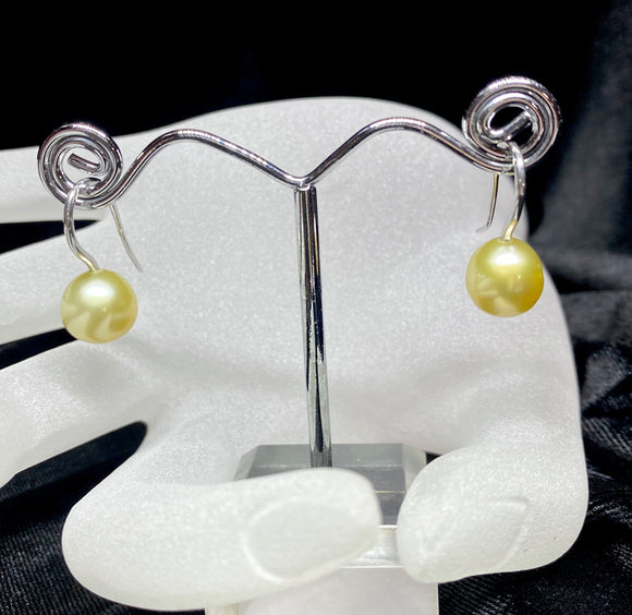 9ct White Gold South Sea Pearl Earrings
