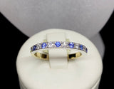 18ct Two Tone Sapphire & Diamond Ring