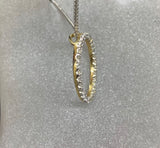 9ct Two Tone Diamond Circle Slider Pendant