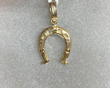 9ct Two Tone Horse Shoe Pendant